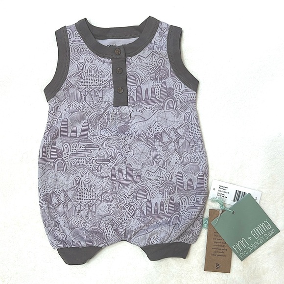 NWT Finn + Emm 100% Organic Fairytale Romper - Picture 1 of 2